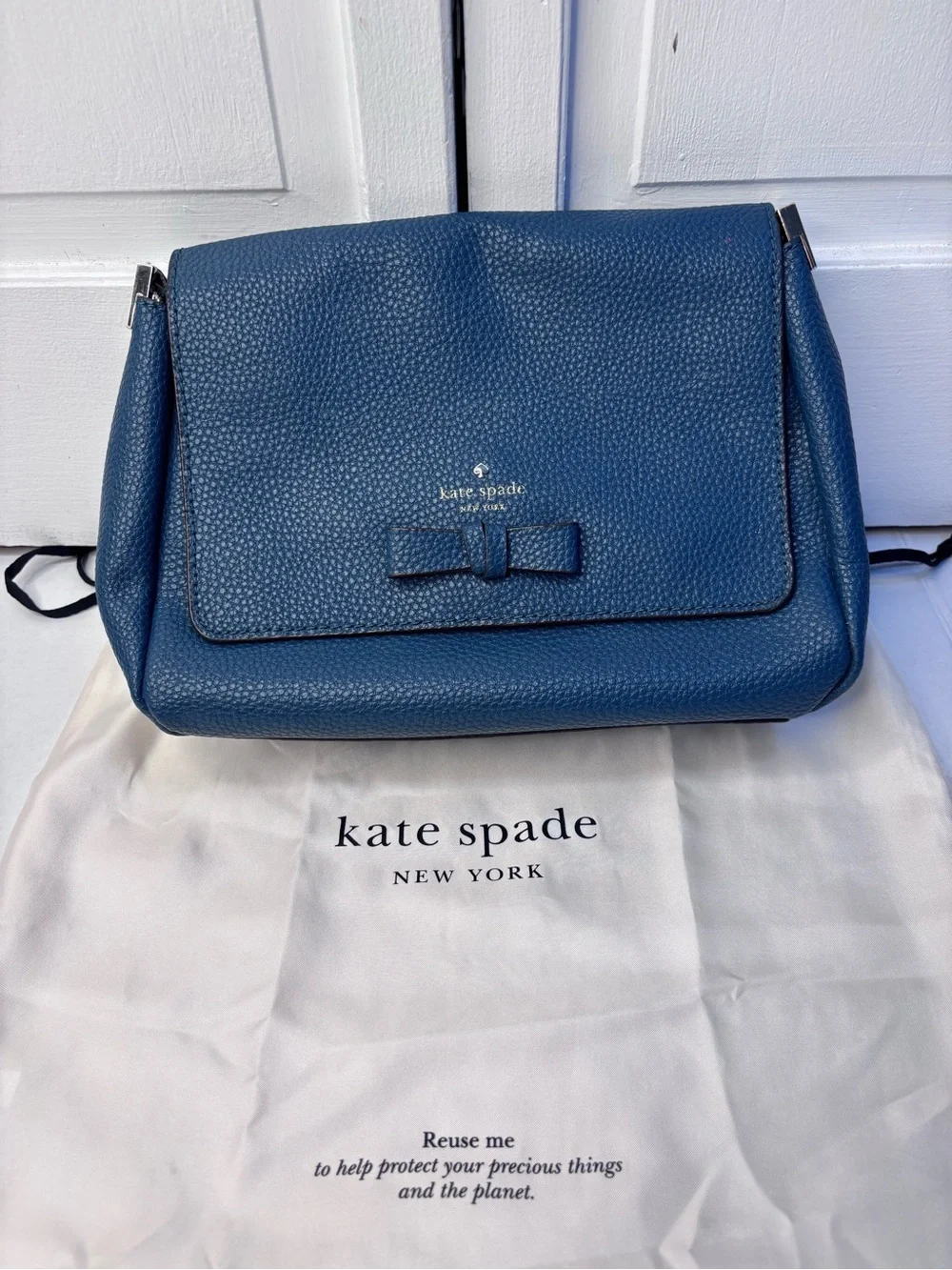 KATE SPADE Millie Bow Flap Crossbody Bag in Dark Turquoise